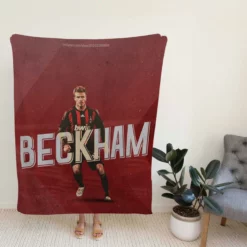 A C Milan Top Ranked Player David Beckham Fleece Blanket