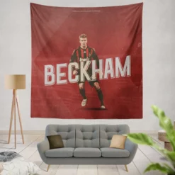 A C Milan Top Ranked Player David Beckham Tapestry