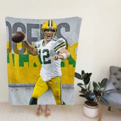 Aaron Rodgers NFL Green Bay Packers Club Fleece Blanket