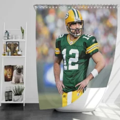Aaron Rodgers Popular NFL Player Shower Curtain