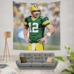 Aaron Rodgers Popular NFL Player Tapestry