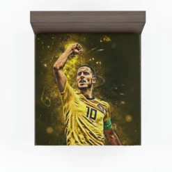 Active Soccer Player Eden Hazard Fitted Sheet