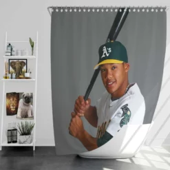 Addison Russell American Professional Baseball Player Shower Curtain