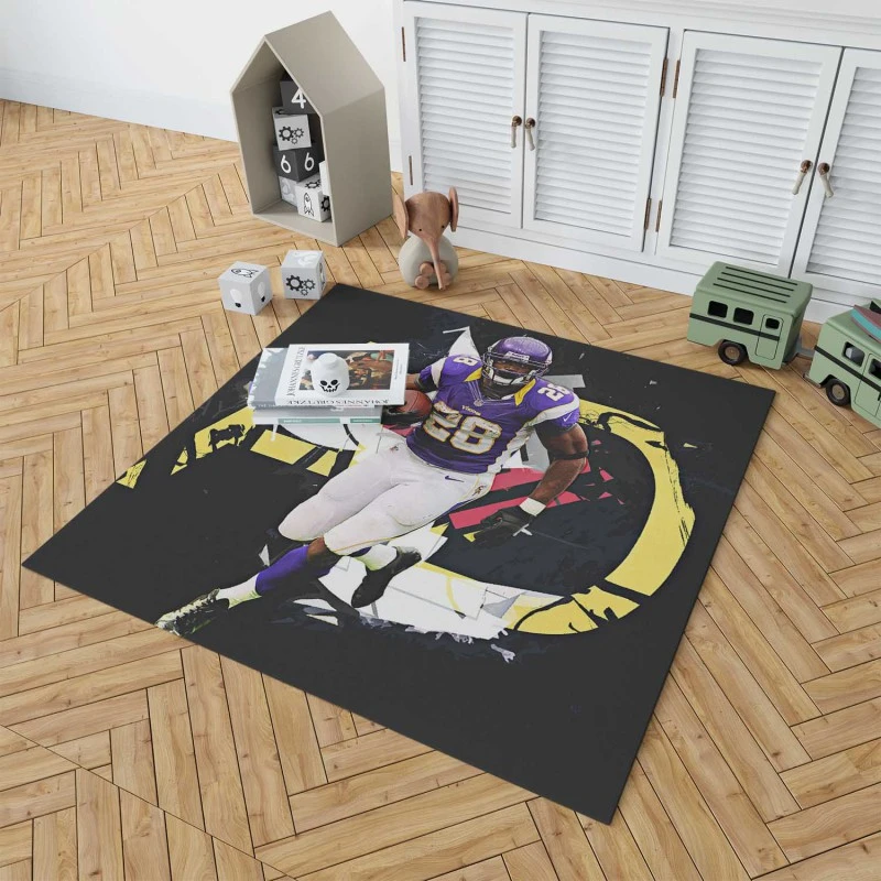 Adrian Peterson Excellent American Football Player Rug 1