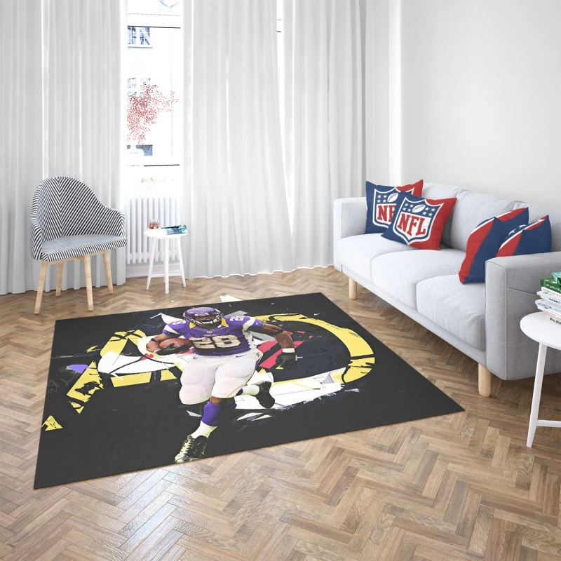 Adrian Peterson Excellent American Football Player Rug 2