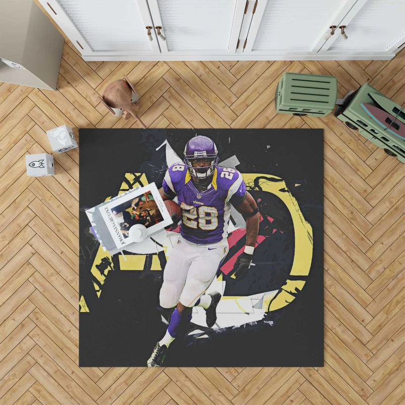 Adrian Peterson Excellent American Football Player Rug