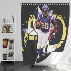 Adrian Peterson Excellent American Football Player Shower Curtain