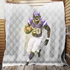 Adrian Peterson Greatest NFL Running Backs Quilt Blanket