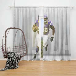 Adrian Peterson Greatest NFL Running Backs Window Curtain