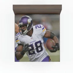 Adrian Peterson Professional American Football Player Fitted Sheet