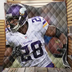 Adrian Peterson Professional American Football Player Quilt Blanket