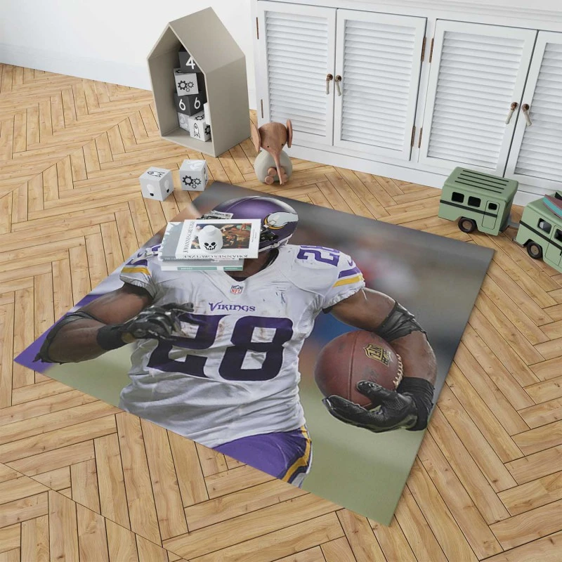 Adrian Peterson Professional American Football Player Rug 1