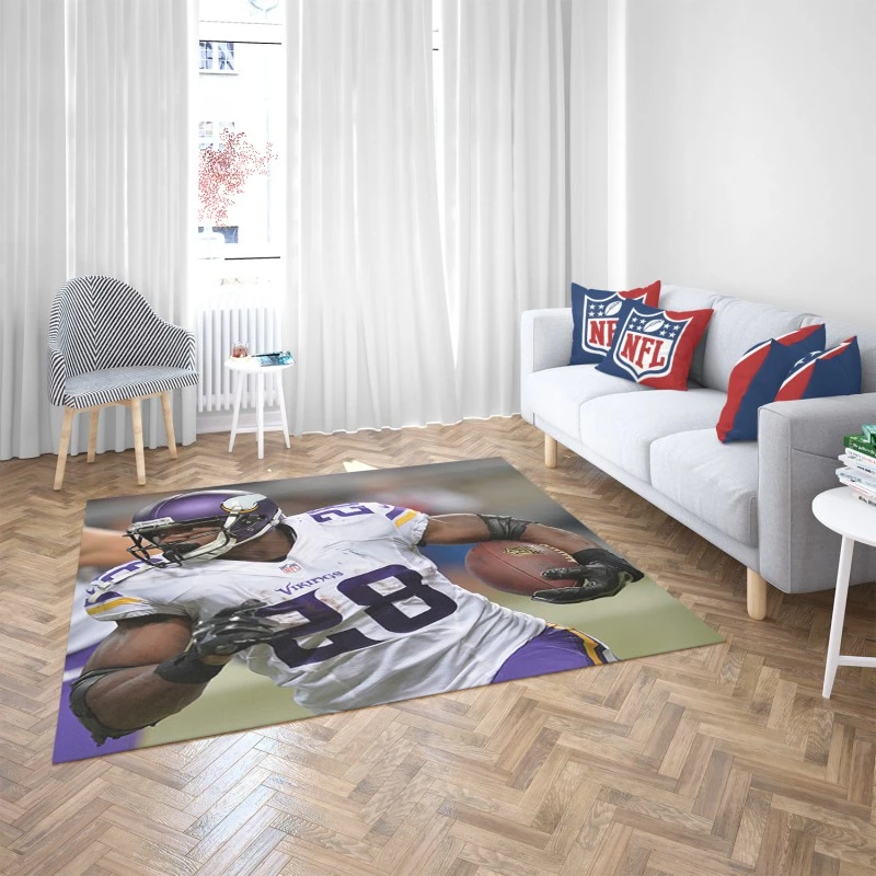 Adrian Peterson Professional American Football Player Rug 2