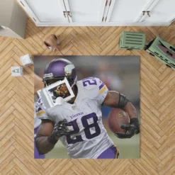 Adrian Peterson Professional American Football Player Rug