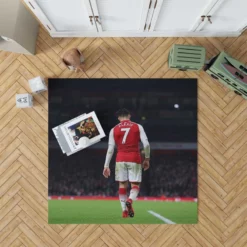 Alexis Sanchez Famous Arsenal Football Player Rug