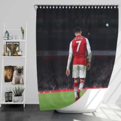 Alexis Sanchez Famous Arsenal Football Player Shower Curtain