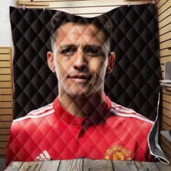 Alexis Sanchez Manchester United Forward Soccer Player Quilt Blanket