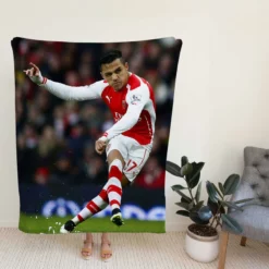 Alexis Sanchez Populer Arsenal Forward Football Player Fleece Blanket