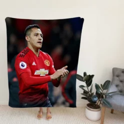 Alexis Sanchez Strong Chile Football Player Fleece Blanket