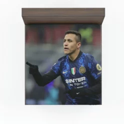 Alexis Sanchez Top Ranked Inter Milan Football Player Fitted Sheet
