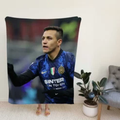 Alexis Sanchez Top Ranked Inter Milan Football Player Fleece Blanket