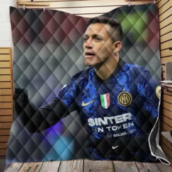 Alexis Sanchez Top Ranked Inter Milan Football Player Quilt Blanket