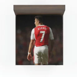 Alexis Sanchez in Arsenal Football Jersey Fitted Sheet