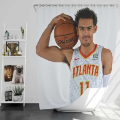 American Basketball Player Trae Young Shower Curtain