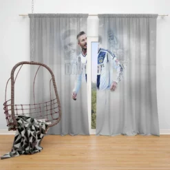 American L A Galaxy Player David Beckham Window Curtain
