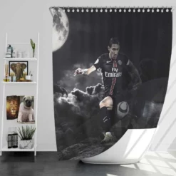 Angel Di Maria in PSG Jersey Shower Curtain