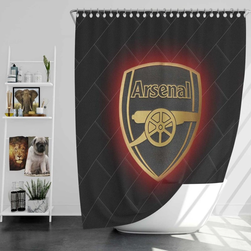 Arsenal FC Exellelant English Football Club Shower Curtain