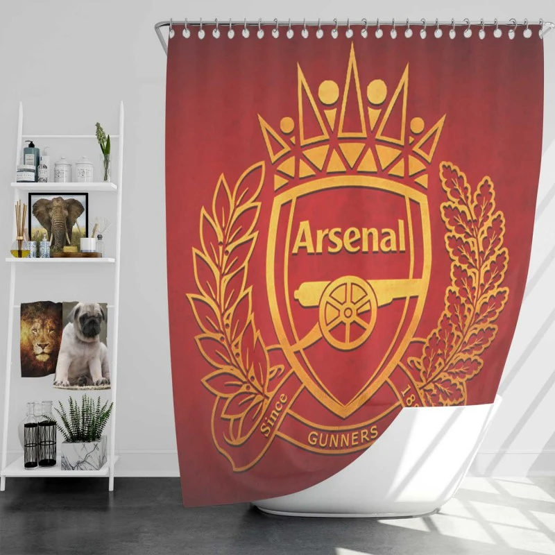 Arsenal FC Top Ranked Football Club Shower Curtain