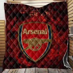 Arsenal Logo Strong Football Club Logo Quilt Blanket