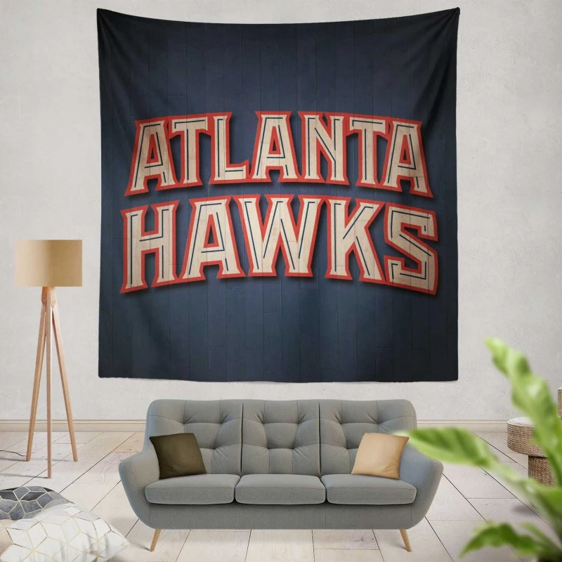Atlanta Hawks Energetic NBA Basketball team Tapestry