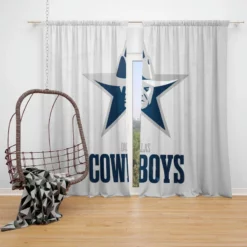 Awarded Football Club Dallas Cowboys Window Curtain