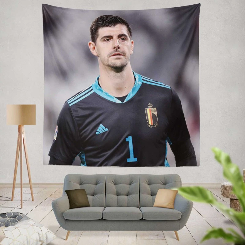 Belgium Football Player Thibaut Courtois Tapestry