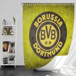 Borussia Dortmund Popular German Football Club Shower Curtain