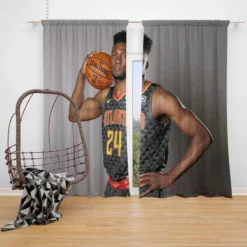Bruno Fernando Excellent NBA Basketball Player Window Curtain