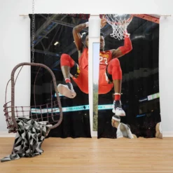 Bruno Fernando Professional NBA Basketball Player Window Curtain