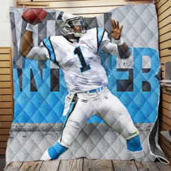 Cam Newton Successful Quarterback NFL Player Quilt Blanket