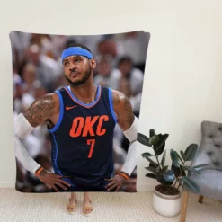 Carmelo Anthony American Professional Basketball Player Fleece Blanket