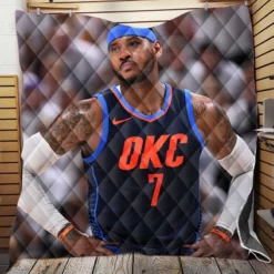 Carmelo Anthony American Professional Basketball Player Quilt Blanket
