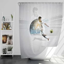 Celebrated Football Player Sergio Aguero Shower Curtain
