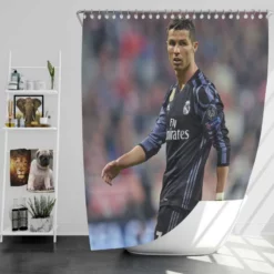 Champions League Cristiano Ronaldo Footballer Shower Curtain