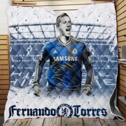 Chelsea Soccer Player Fernando Torres Quilt Blanket