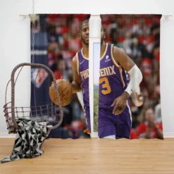Chris Paul Phoenix Suns NBA Basketball Player Window Curtain
