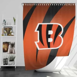 Cincinnati Bengals Top Ranked NFL Football Club Shower Curtain