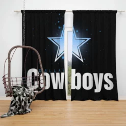 Classic NFL Football Team Dallas Cowboys Window Curtain