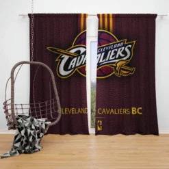 Cleveland Cavaliers American NBA Basketball Logo Window Curtain