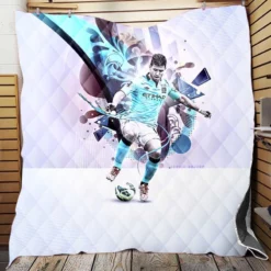 Committed Man City Sports Player Sergio Aguero Quilt Blanket